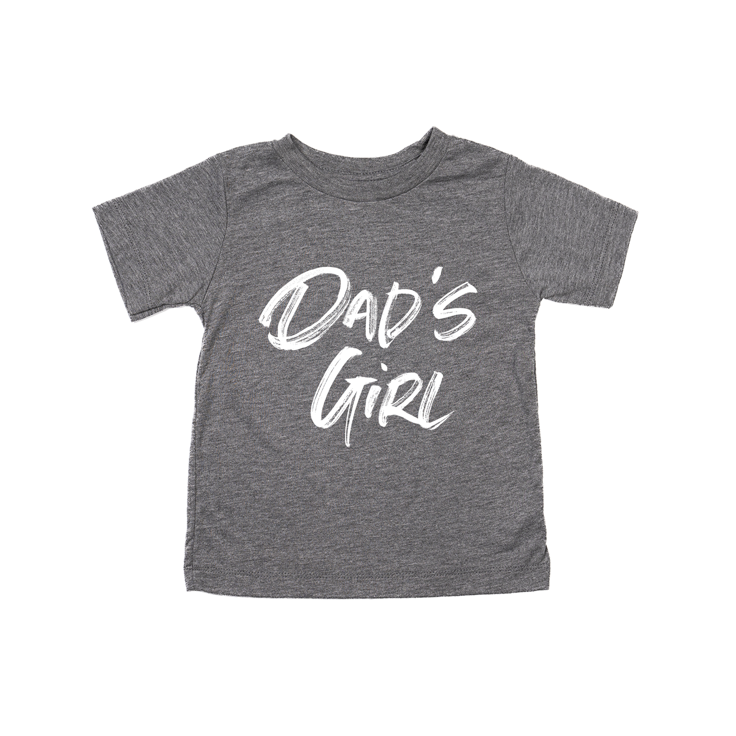 Dad's Girl (Brushed, White) - Kids Tee (Gray)