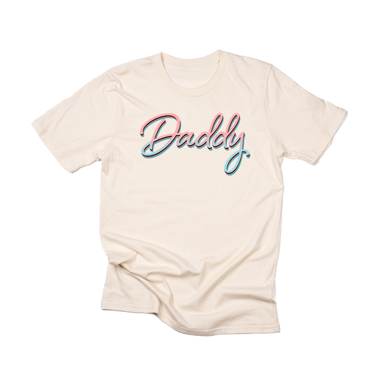 Daddy (90's Inspired, Pink/Blue) - Tee (Natural)