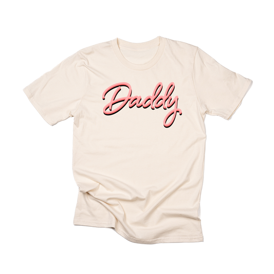 Daddy (90's Inspired, Pink) - Tee (Natural)