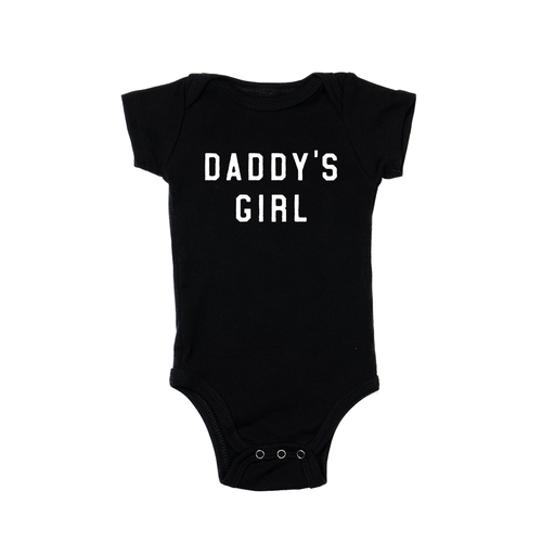 Daddy's Girl (White) - Bodysuit (Black, Short Sleeve)
