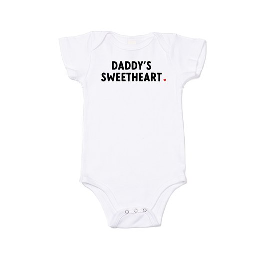 Daddy's Sweetheart (Heart) - Bodysuit (White, Short Sleeve)