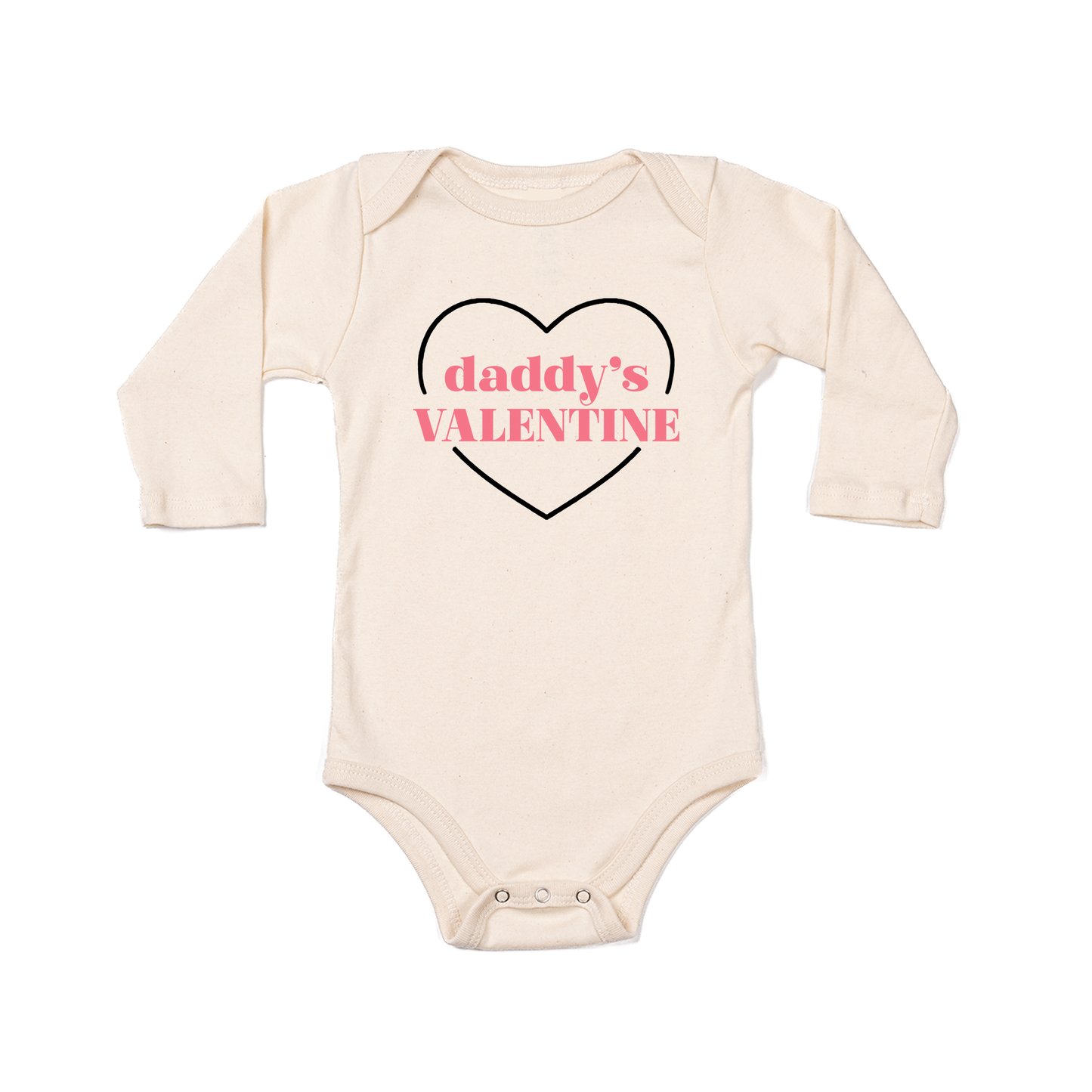 Daddy's Valentine - Bodysuit (Natural, Long Sleeve)