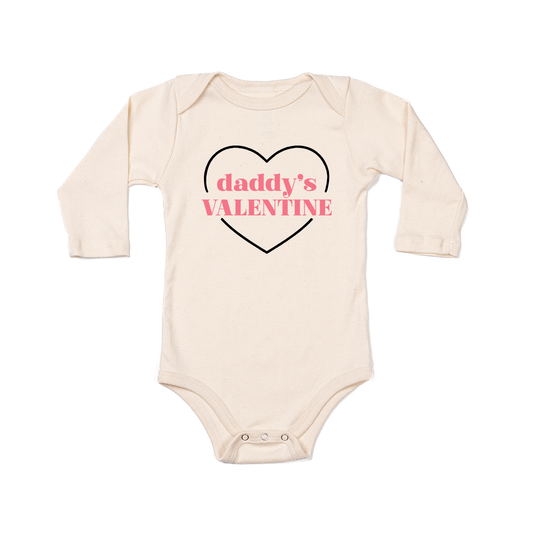 Daddy's Valentine - Bodysuit (Natural, Long Sleeve)
