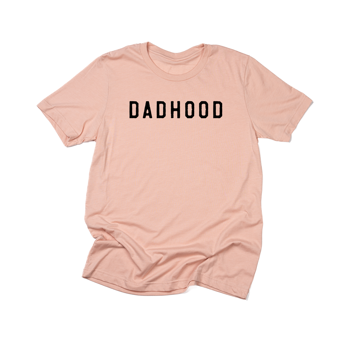 Dadhood (Rough, Black) - Tee (Peach)