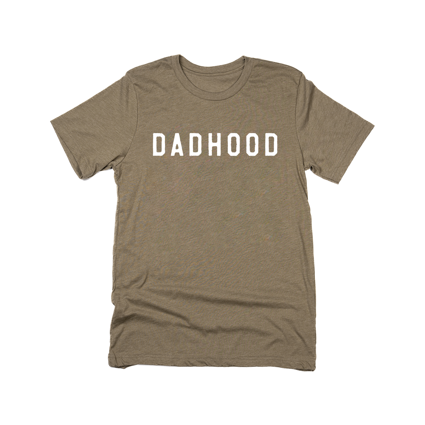 Dadhood (Rough,  White) - Tee (Olive)