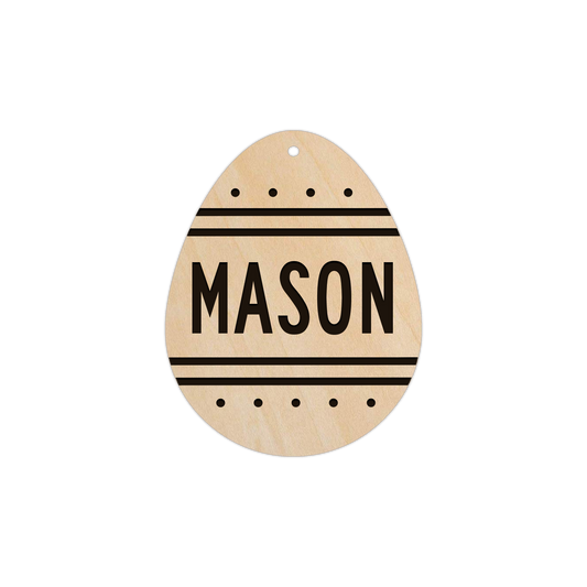Decorative Egg (Custom Name) - Easter Basket Name Tag