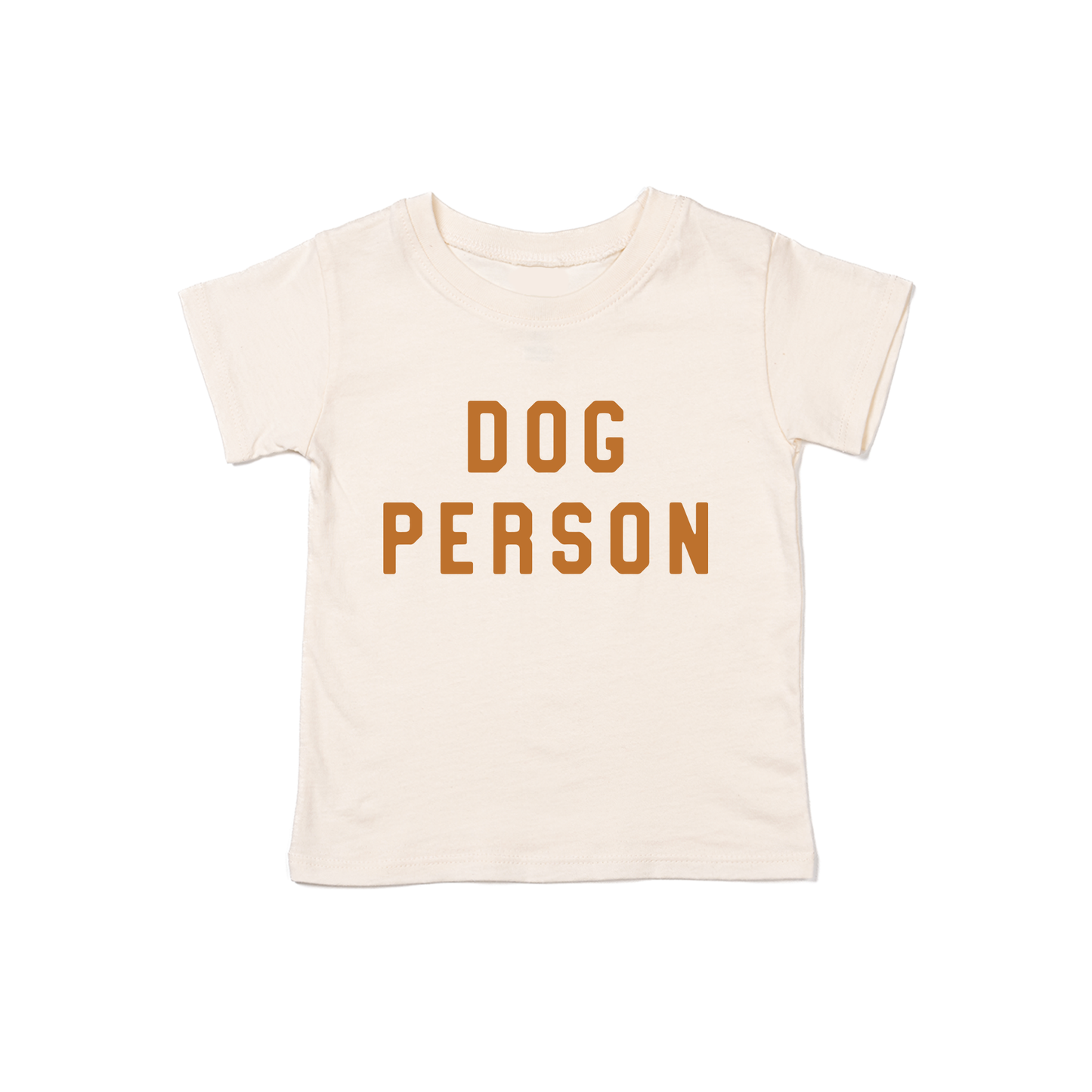 Dog Person (Camel) - Kids Tee (Natural)