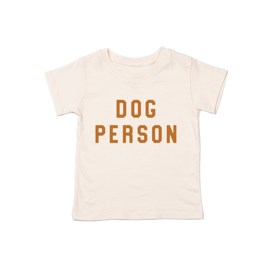 Dog Person (Camel) - Kids Tee (Natural)