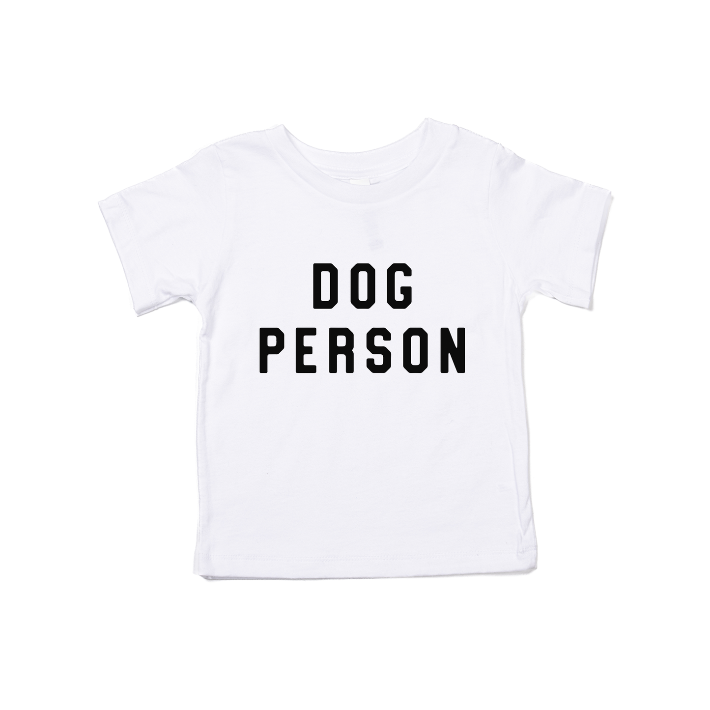 Dog Person (Black) - Kids Tee (White)