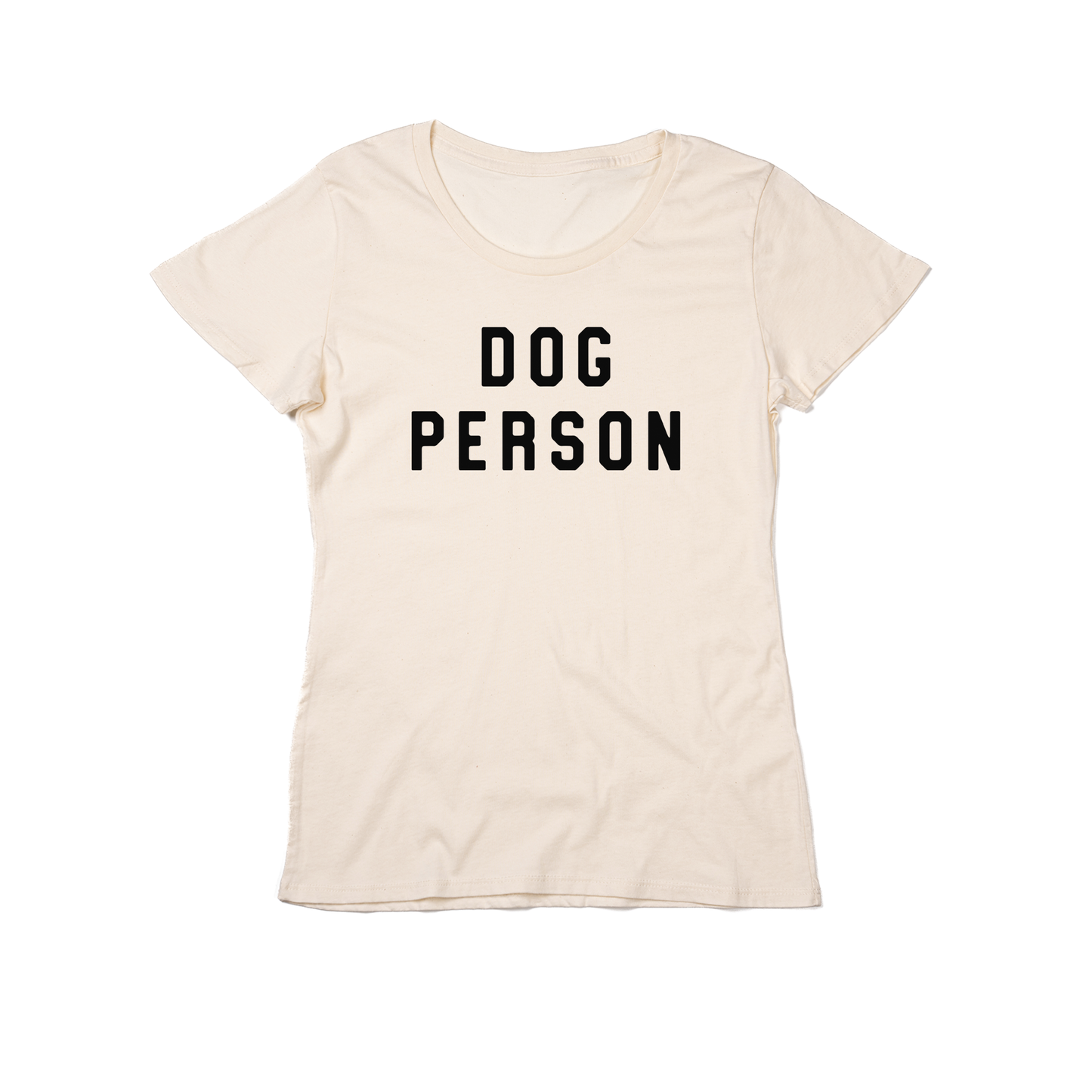 Dog Person (Black) - Women's Fitted Tee (Natural)