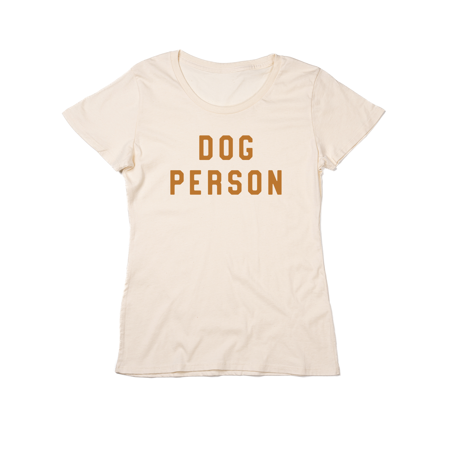 Dog Person (Camel) - Women's Fitted Tee (Natural)