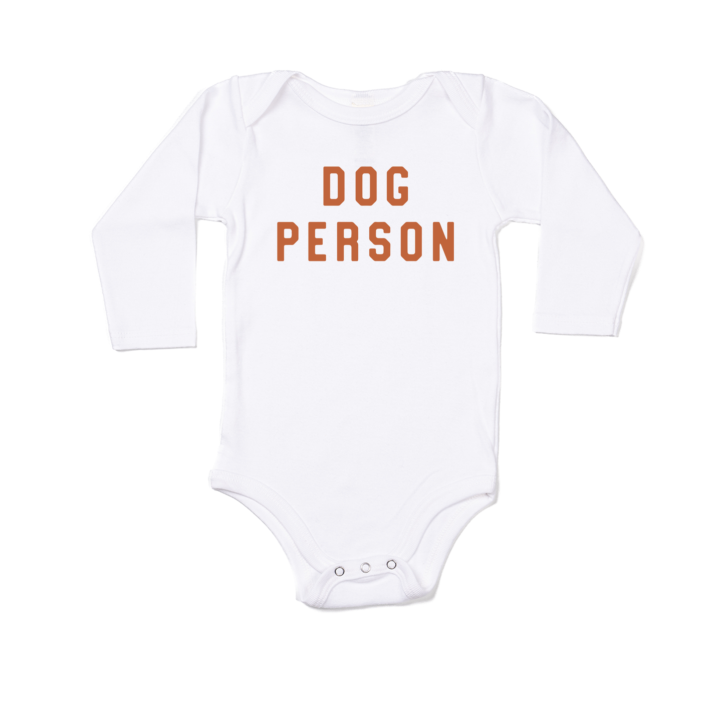 Dog Person (Rust) - Bodysuit (White, Long Sleeve)