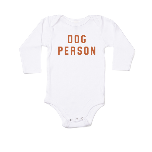 Dog Person (Rust) - Bodysuit (White, Long Sleeve)