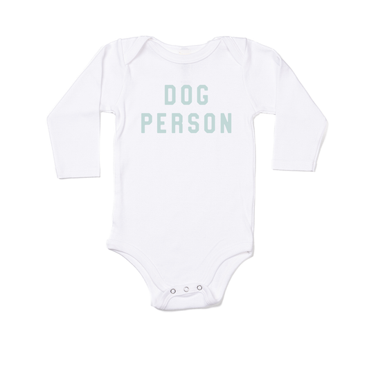 Dog Person (Sky) - Bodysuit (White, Long Sleeve)