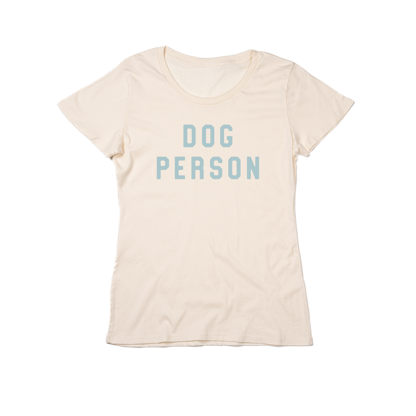 Dog Person (Sky) - Women's Fitted Tee (Natural)