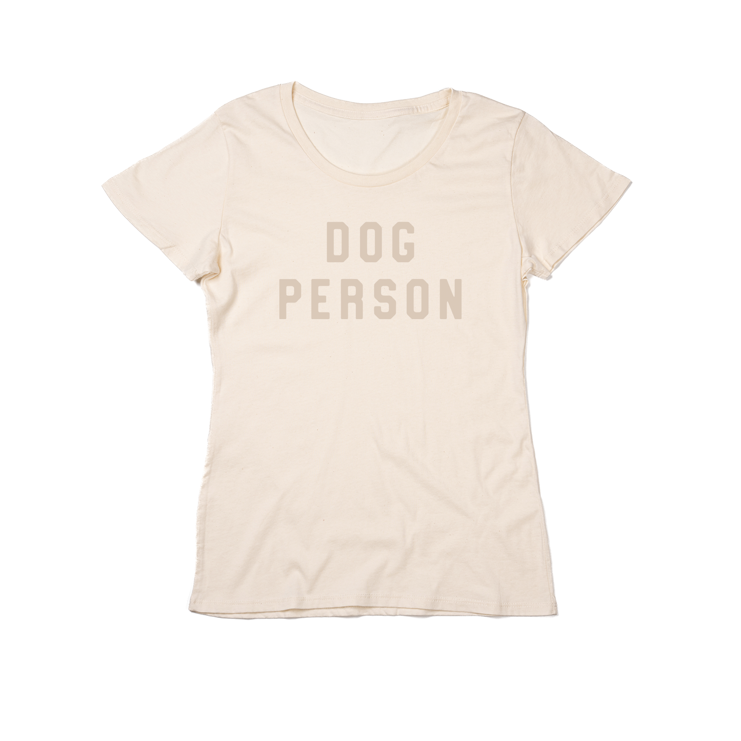 Dog Person (Stone) - Women's Fitted Tee (Natural)