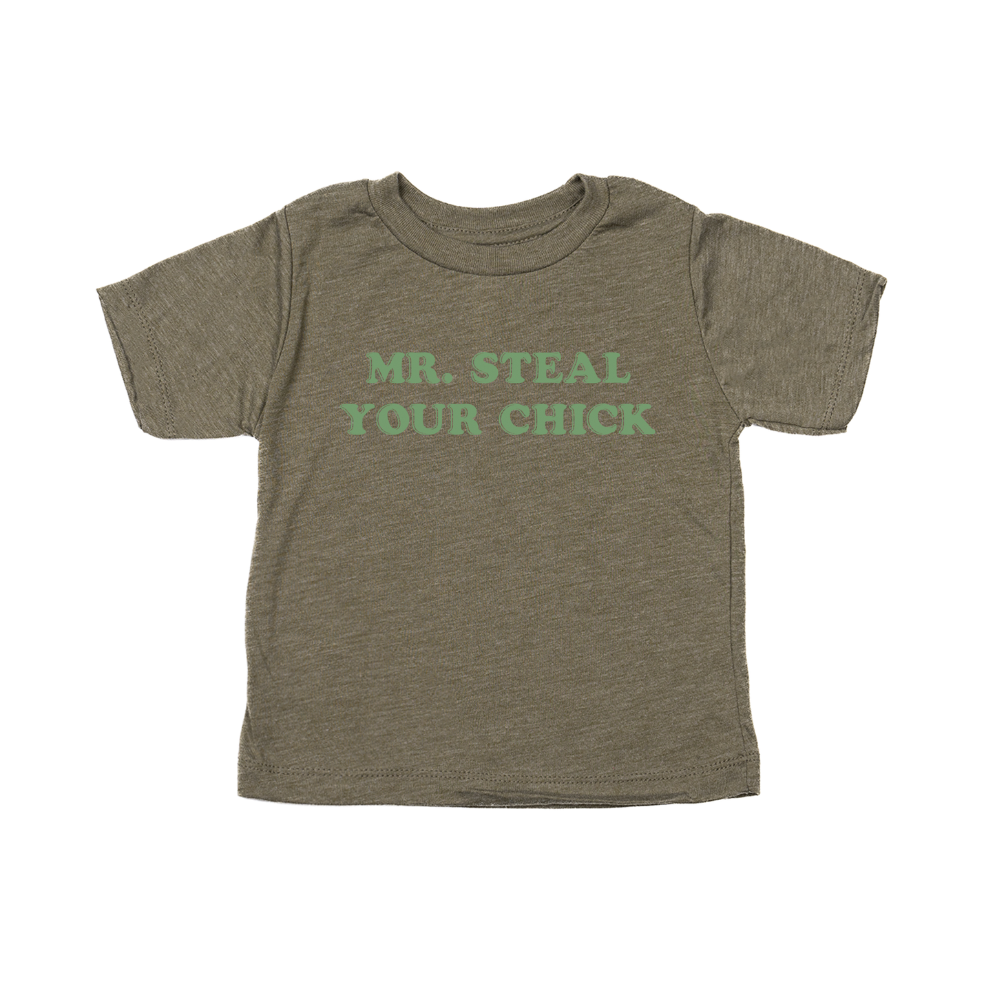 Mr. Steal Your Chick - Kids Tee (Olive)