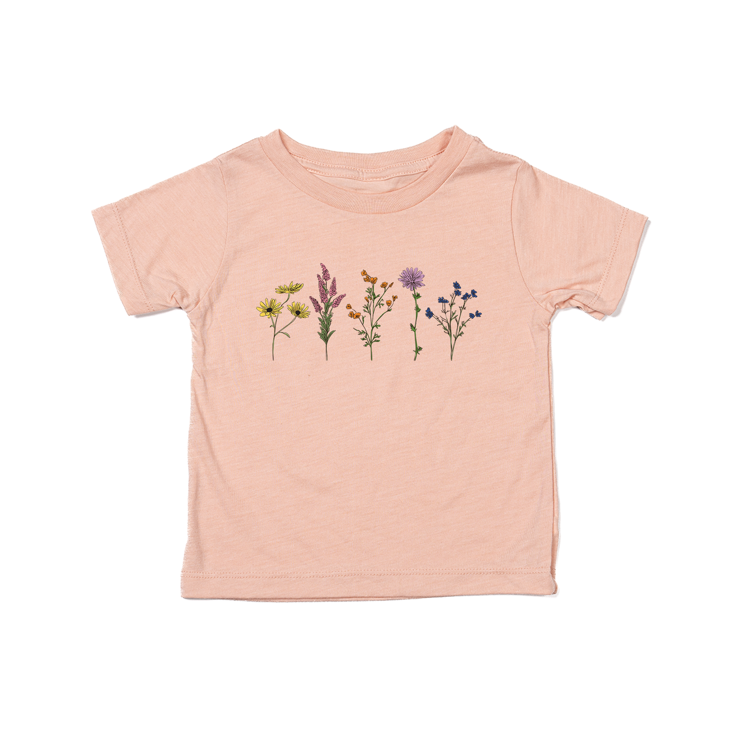 Spring Flowers - Kids Tee (Peach)