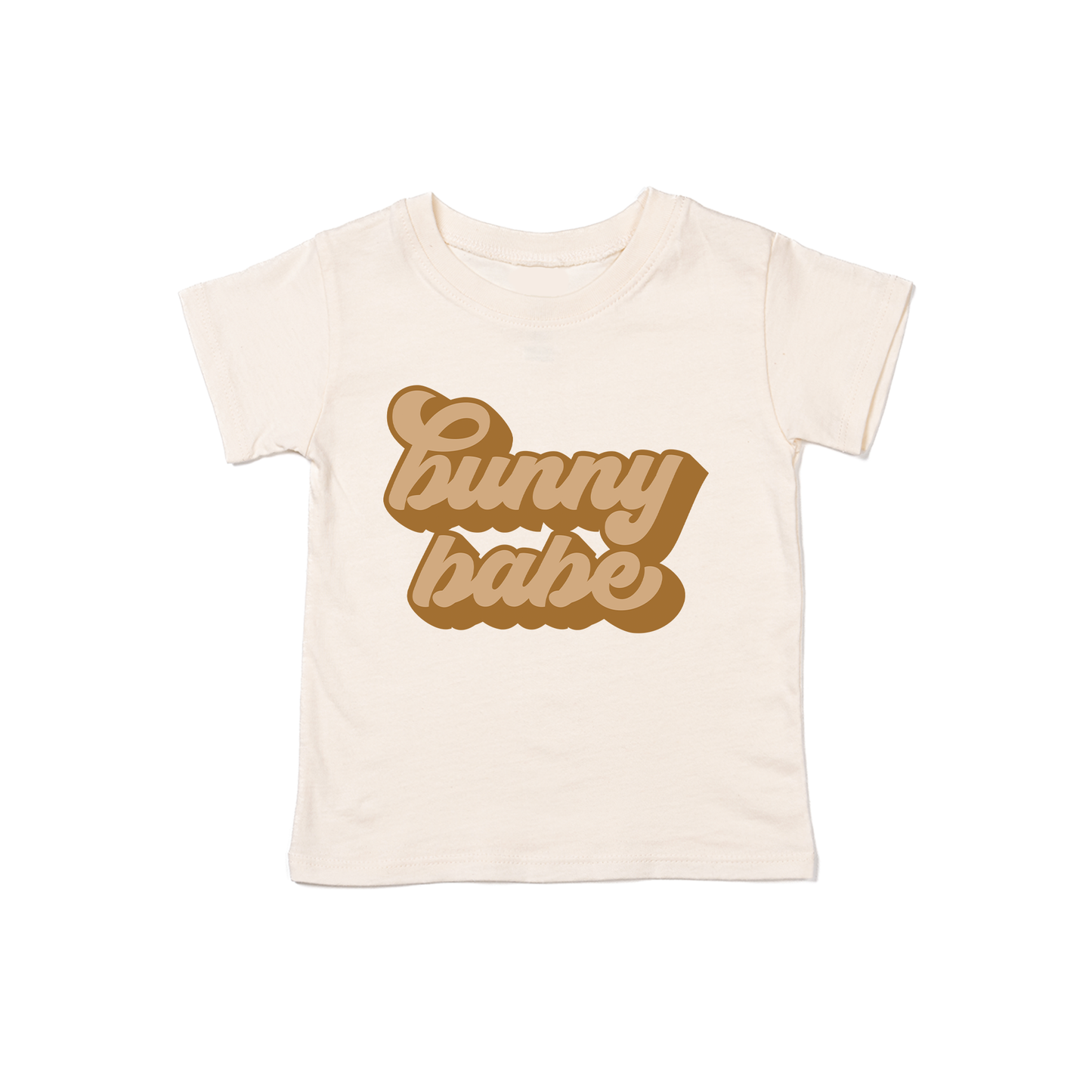 Bunny Babe (Retro) - Kids Tee (Natural)