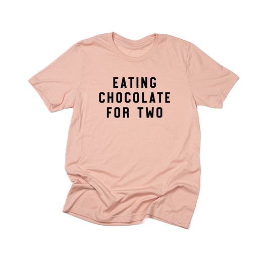 Eating Chocolate for Two (Black) - Tee (Peach)
