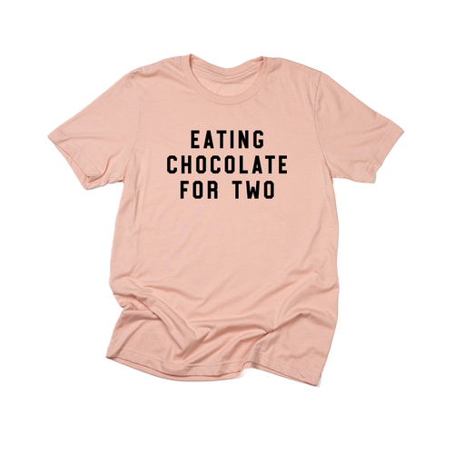 Eating Chocolate for Two (Black) - Tee (Peach)
