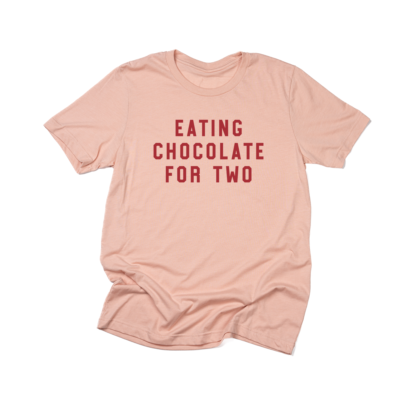Eating Chocolate for Two (Red) - Tee (Peach)