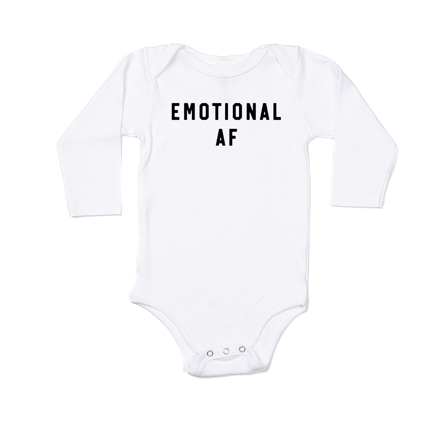 Emotional AF - Bodysuit (White, Long Sleeve)