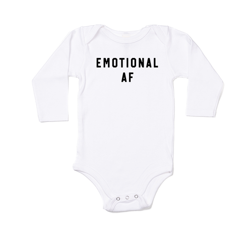 Emotional AF - Bodysuit (White, Long Sleeve)