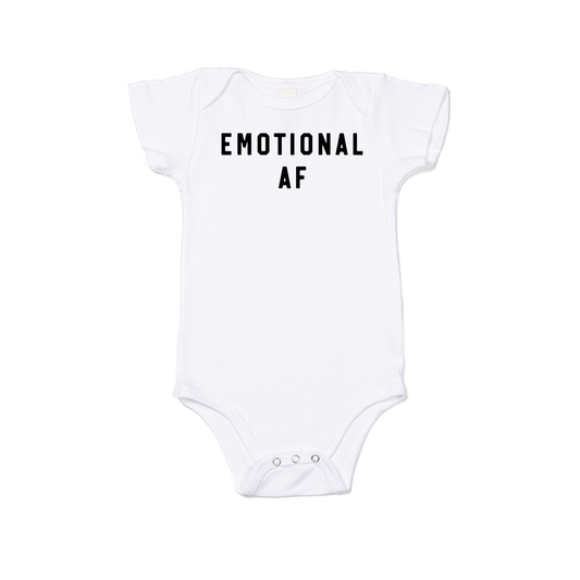 Emotional AF - Bodysuit (White, Short Sleeve)