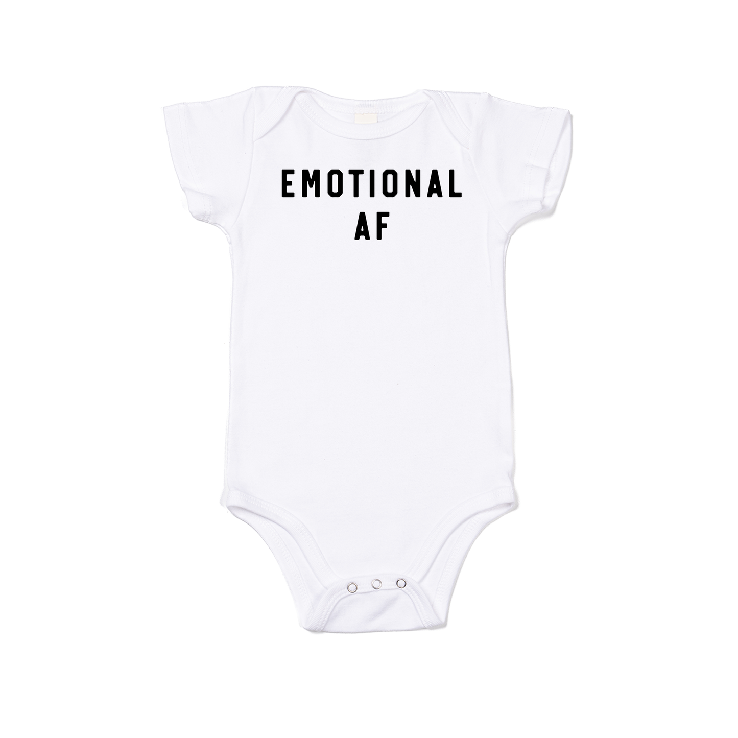 Emotional AF - Bodysuit (White, Short Sleeve)