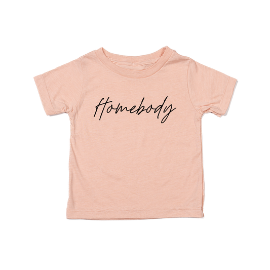 Homebody (Black) - Kids Tee (Peach)