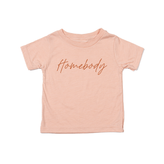 Homebody (Rust) - Kids Tee (Peach)