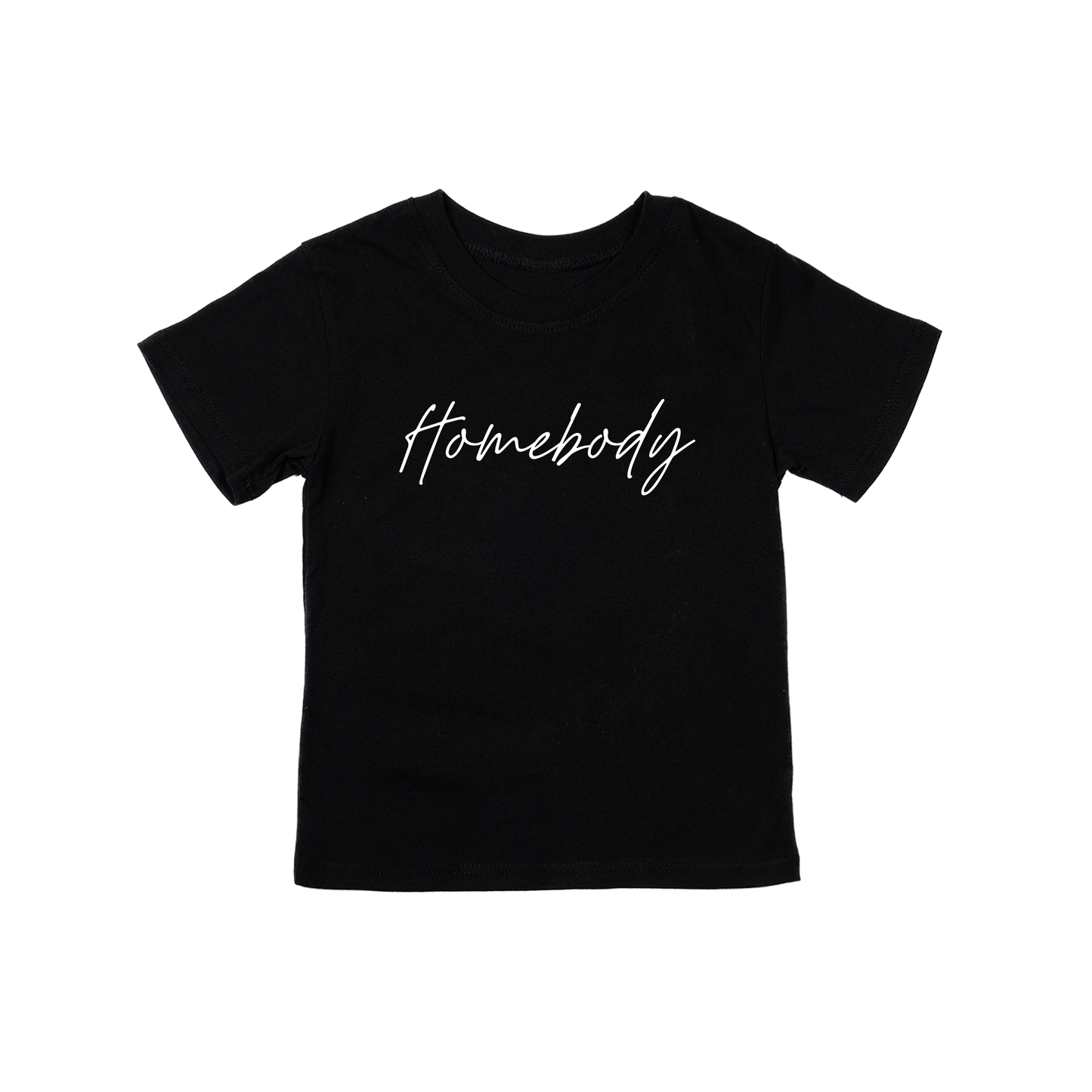 Homebody (White) - Kids Tee (Black)