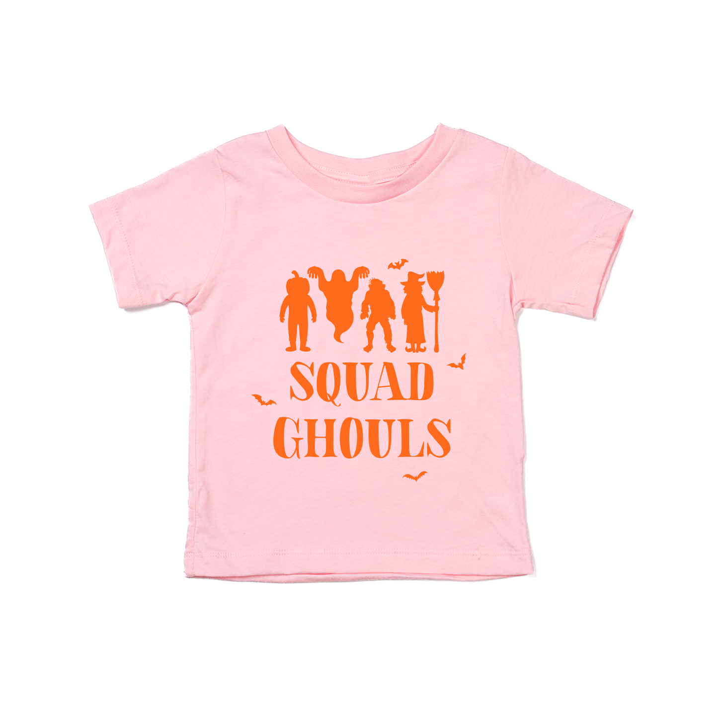 Squad Ghouls (Orange) - Kids Tee (Pink)