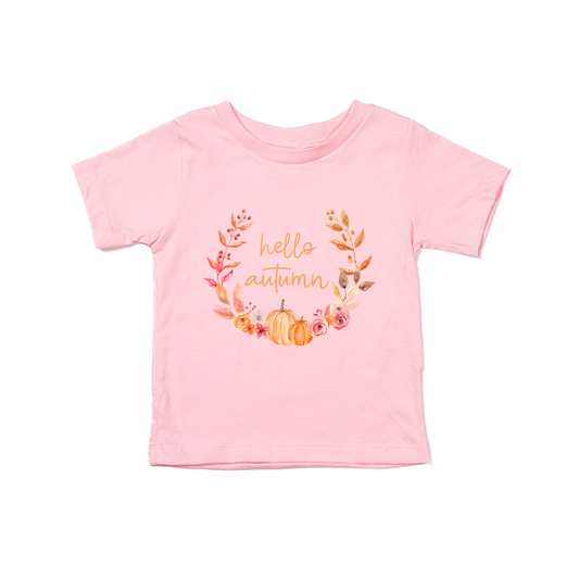 Hello Autumn - Kids Tee (Pink)