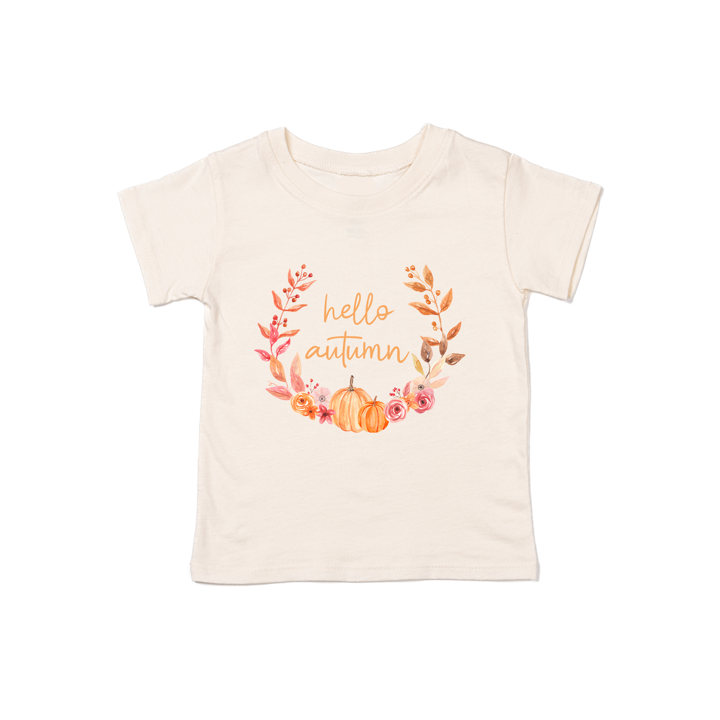 Hello Autumn - Kids Tee (Natural)