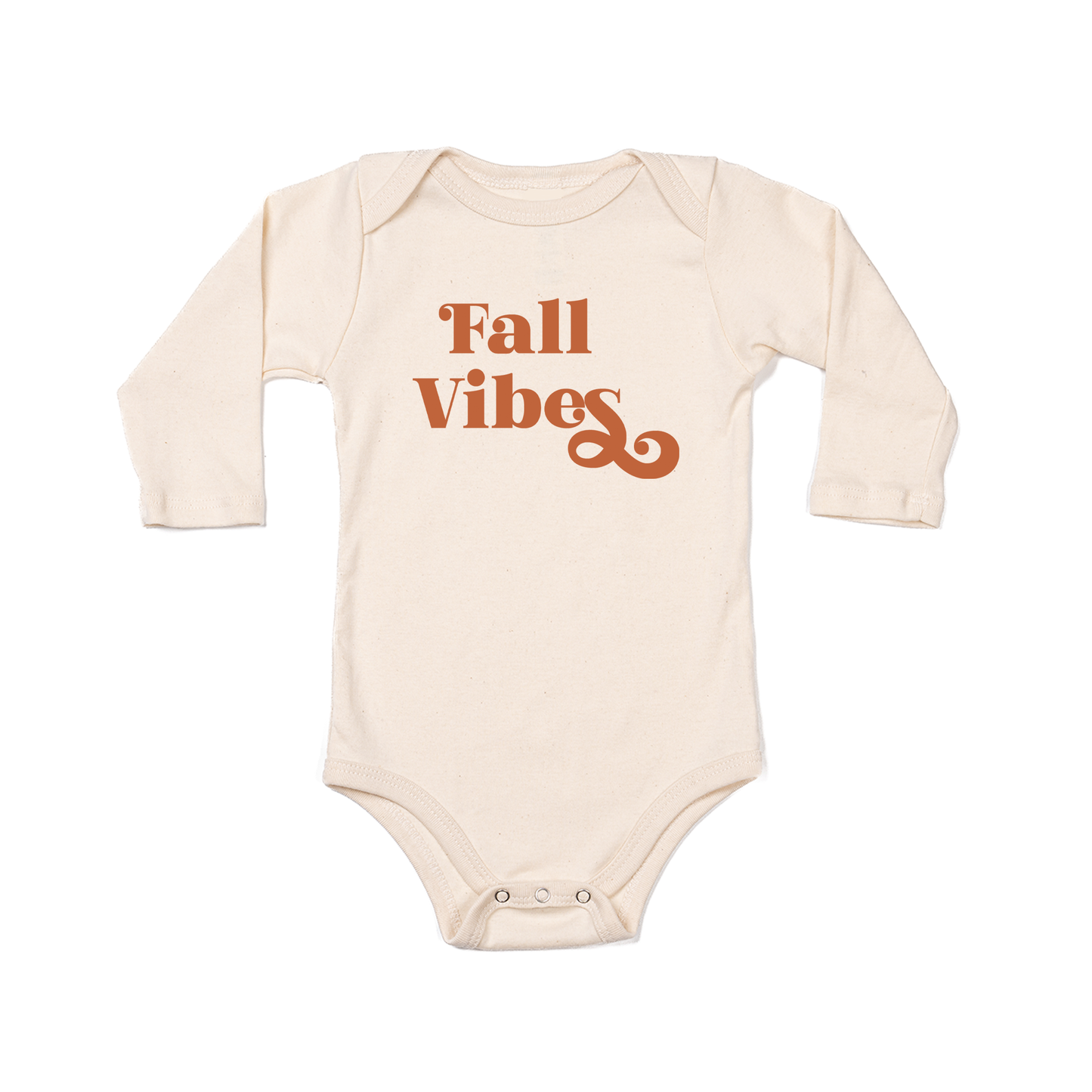 Fall Vibes (Rust) - Bodysuit (Natural, Long Sleeve)