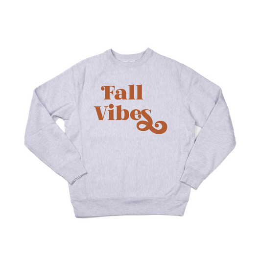 Fall Vibes (Rust) - Heavyweight Sweatshirt (Heather Gray)