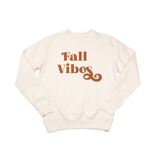 Fall Vibes (Rust) - Heavyweight Sweatshirt (Natural)