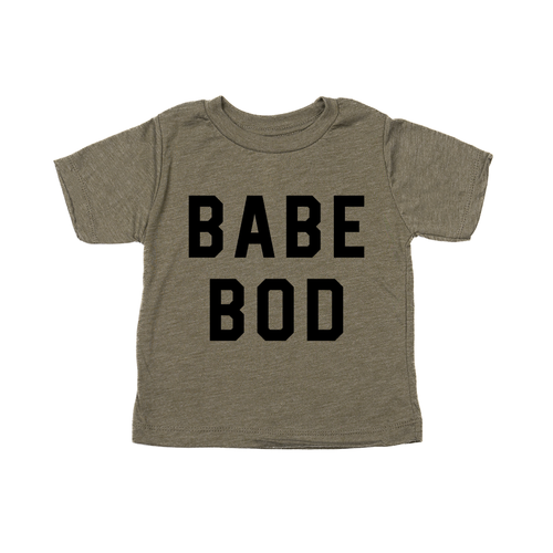 Babe Bod (Black) - Kids Tee (Olive)