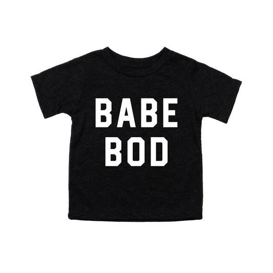 Babe Bod (White) - Kids Tee (Charcoal Black)