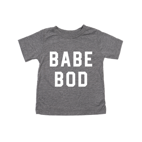 Babe Bod (White) - Kids Tee (Gray)