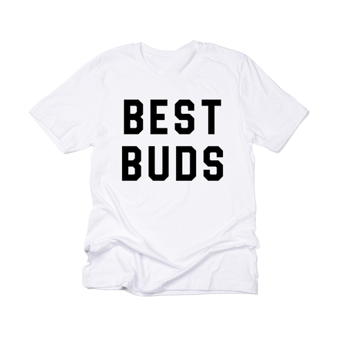 Best Buds (Across Front, Black) - Tee (White)
