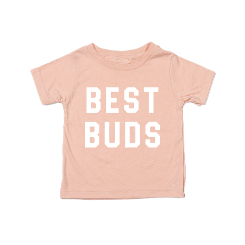 Best Buds (White) - Kids Tee (Peach)