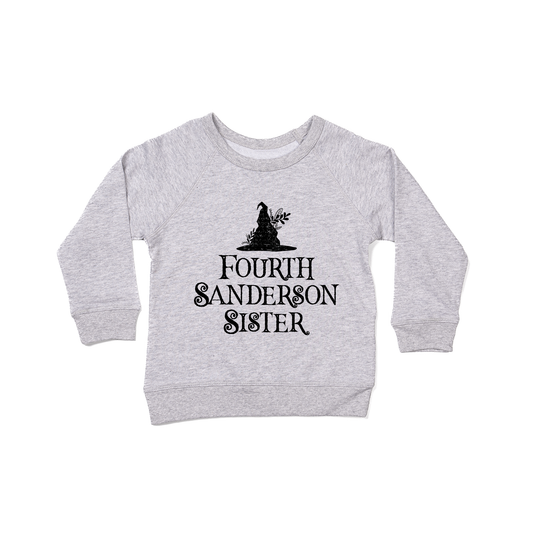 Fourth Sanderson Sister (Black) - Kids Sweatshirt (Heather Gray)