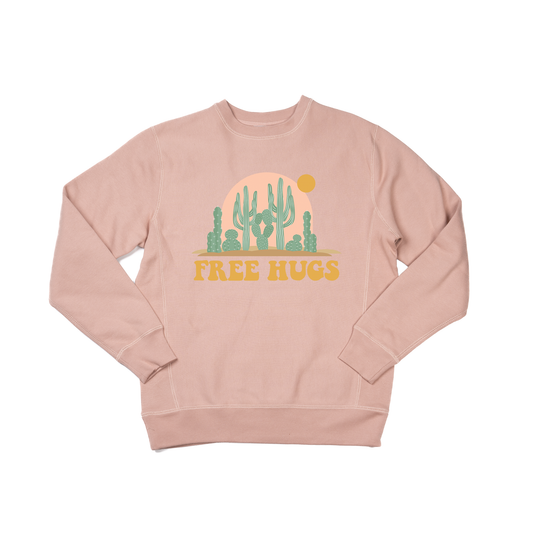 Free Hugs - Heavyweight Sweatshirt (Dusty Rose)