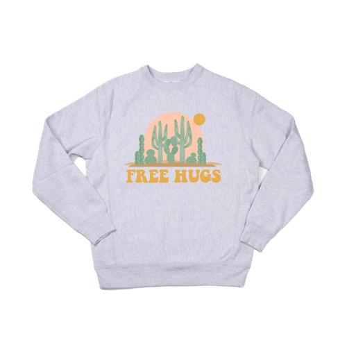 Free Hugs - Heavyweight Sweatshirt (Heather Gray)