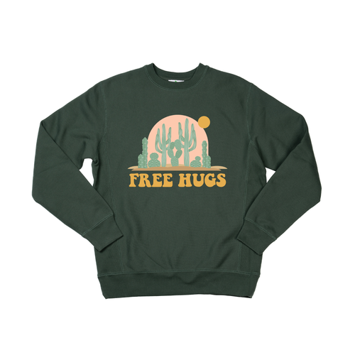 Free Hugs - Heavyweight Sweatshirt (Pine)