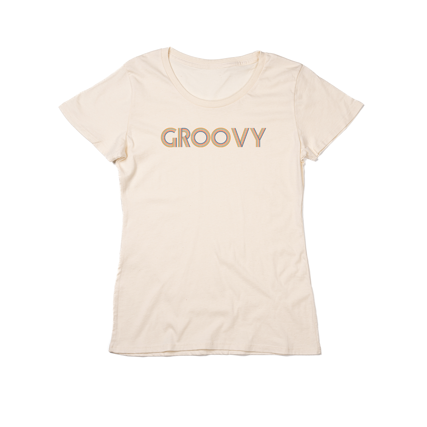 GROOVY (Vintage) - Women's Fitted Tee (Natural)