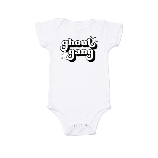 Ghoul Gang (Black) - Bodysuit (White, Short Sleeve)